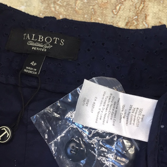 Talbots Embroidered Cotton Short - Picture 8 of 12